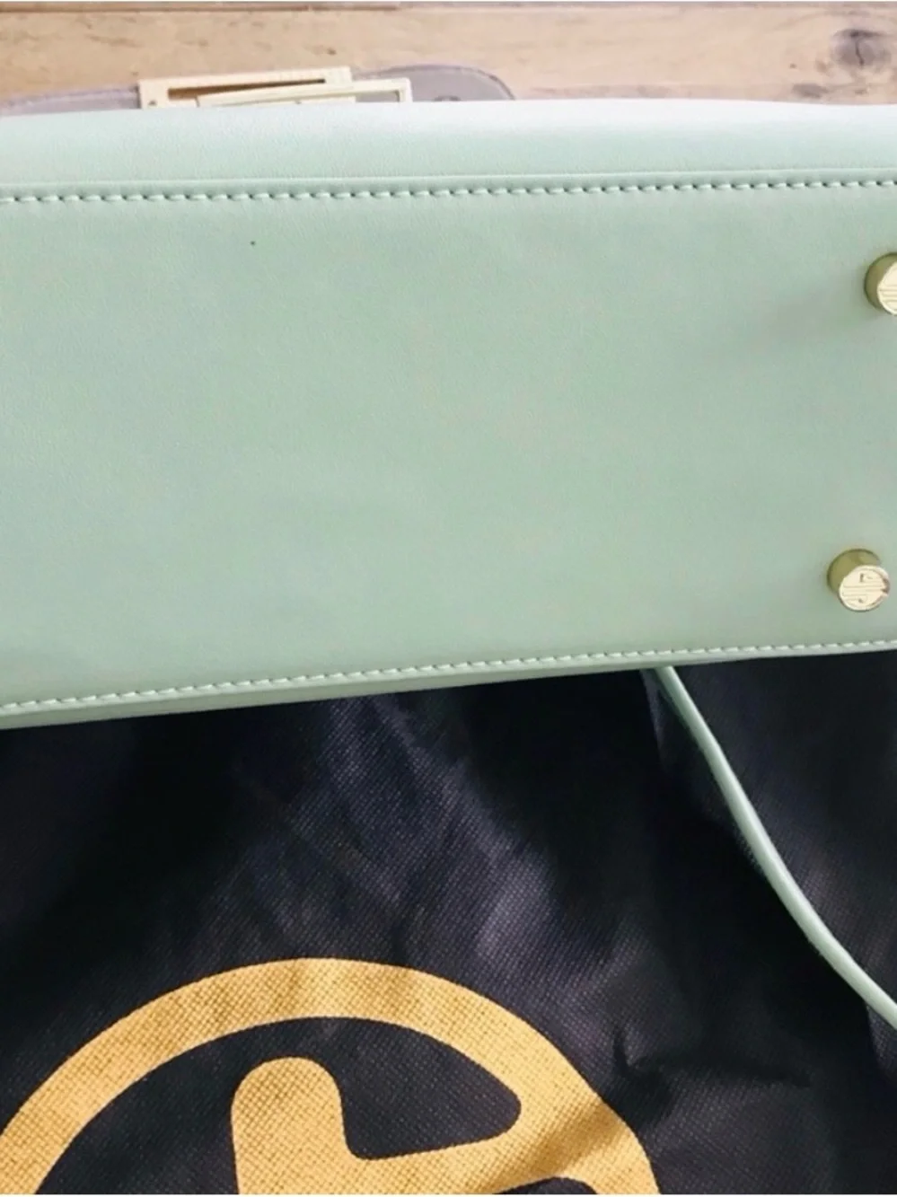 Structured Mint Green Top-Handle Satchel with Detachable Strap